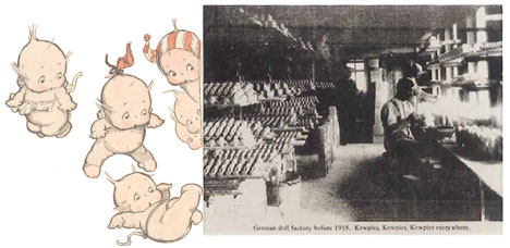 ドイツの人形工場の写真 1918
